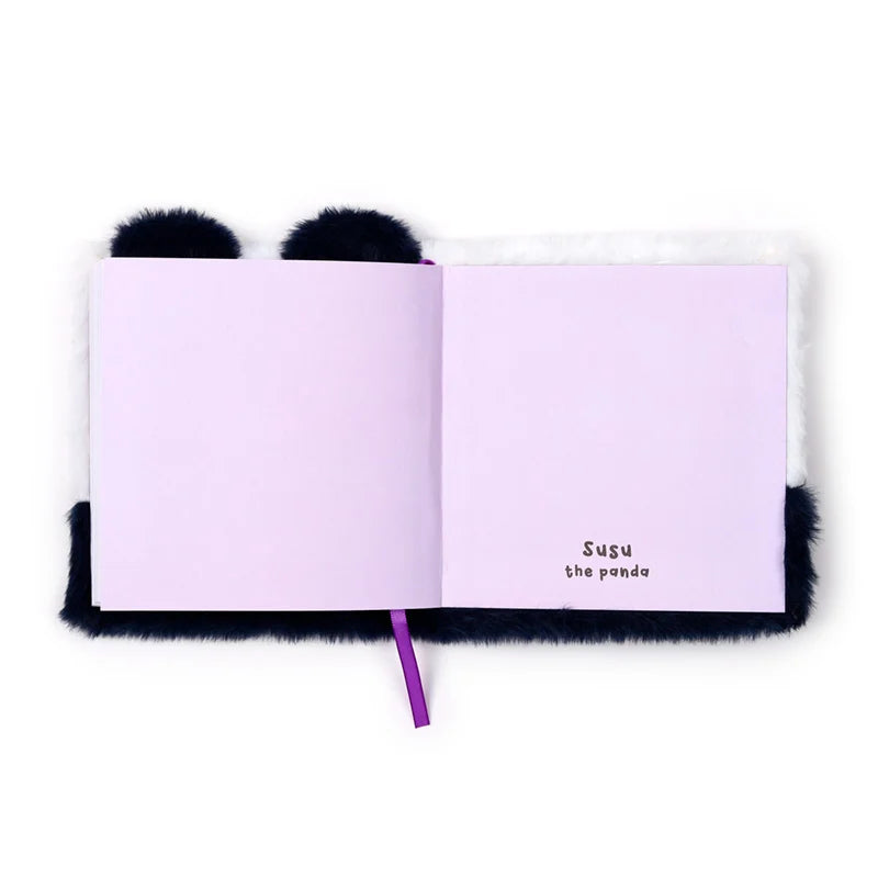 KAWAII - Adoramals Panda - Premium Fluffy Notebook