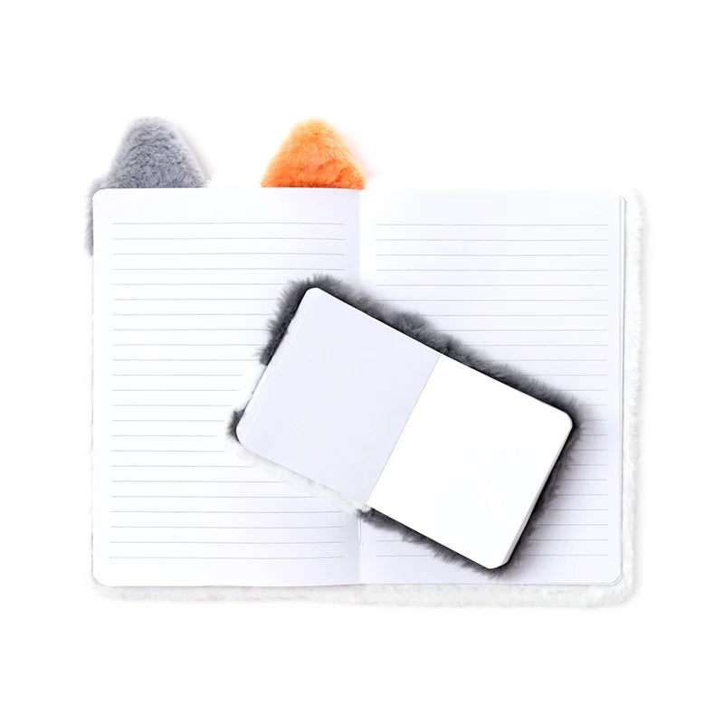 KAWAII - Lola the Cat - Premium Fluffy Notebook + 1 Mini
