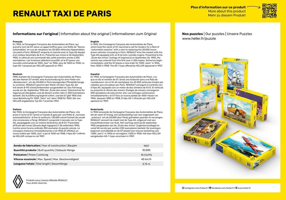 Puzzle Renault Taxi de Paris 500 Pieces