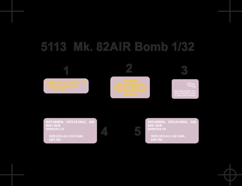 Mk.82AIR BSU49B Bomb (Air Inflatable Ret Retarder)(2 pcs)