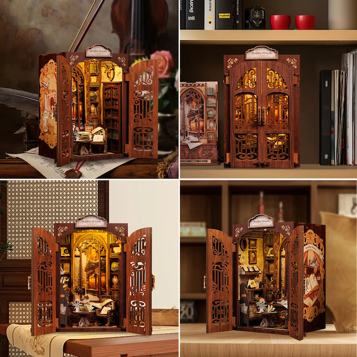 BOOK NOOK KIT - DIY - Memories Bookshop - 127pc + LED Light