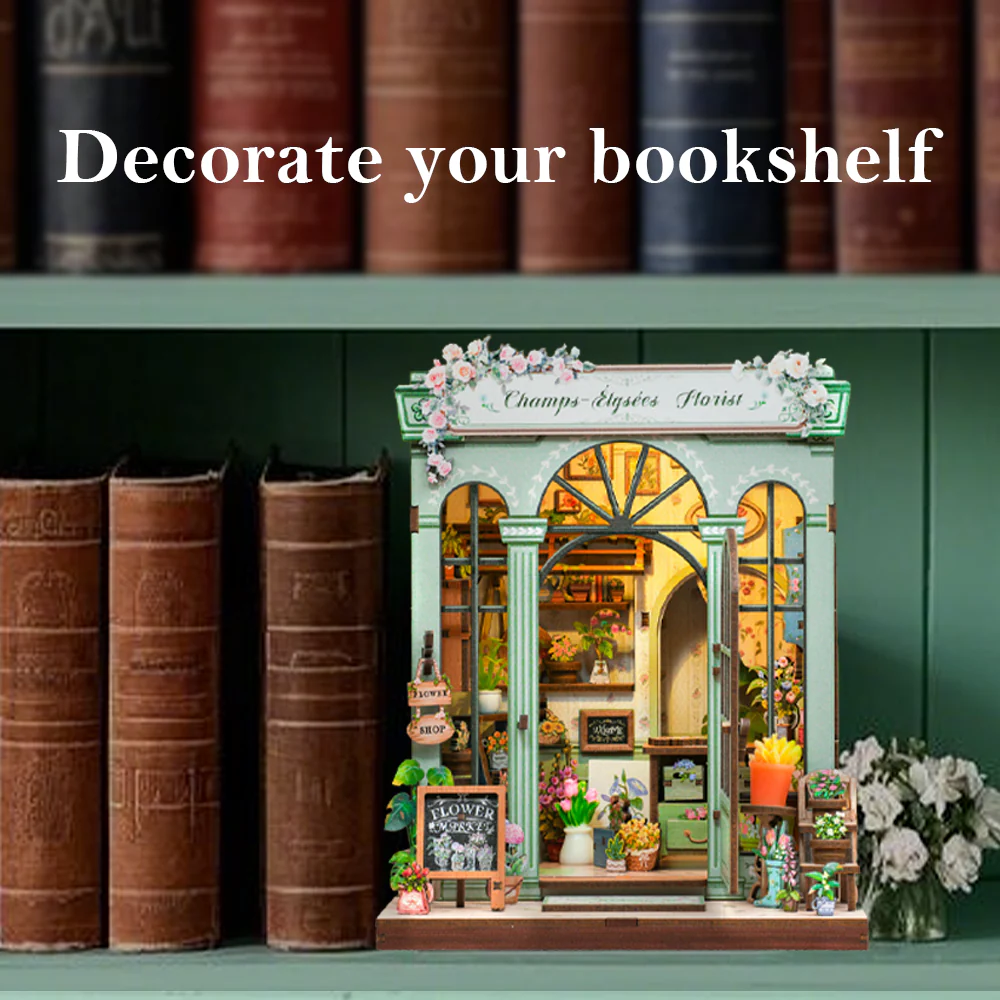 MINIATURE HOUSE - DIY - Champs-Elysées Florist - 199pc + LED Light