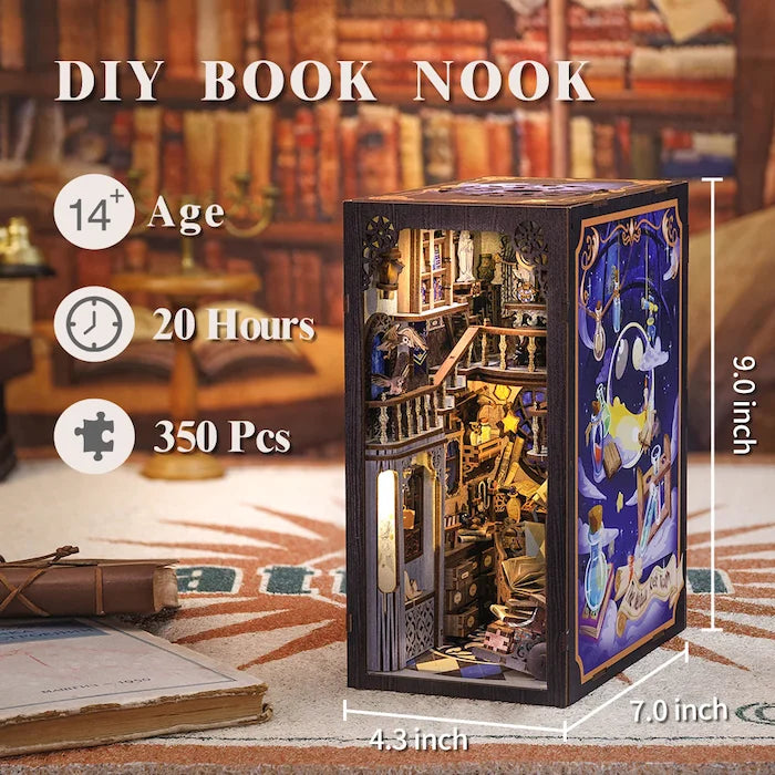 BOOK NOOK KIT - DIY - Nebula Common Room - 350pc + LED Light