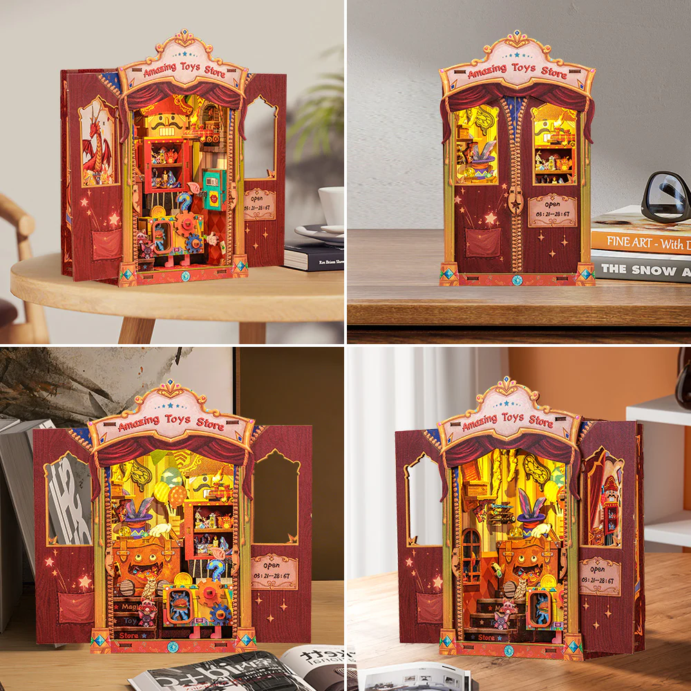 BOOK NOOK KIT - DIY - Amazing Toy Store - 107pc + LED Light