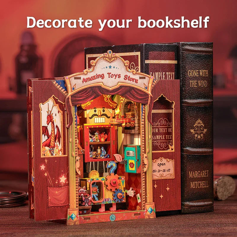 BOOK NOOK KIT - DIY - Amazing Toy Store - 103pc + LED Light