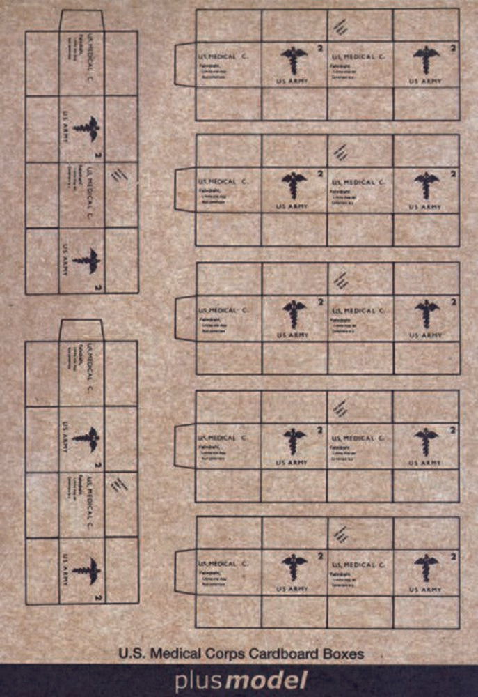 U.S. Medizin-Transp. Kartons WW II