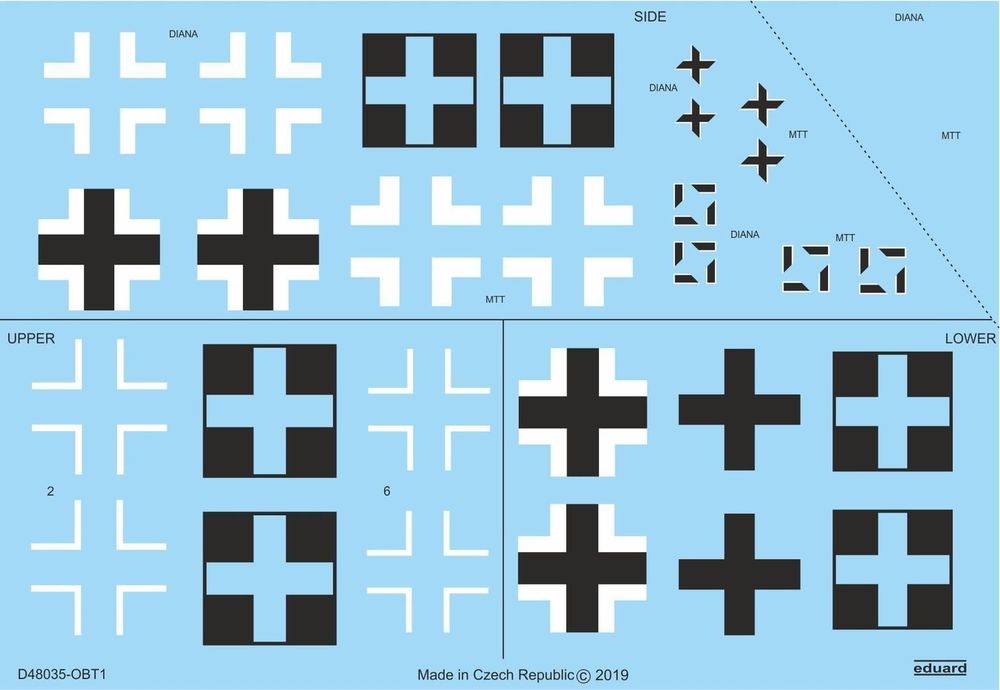 Bf 109G-10 MTT / WNF national insignia for Eduard