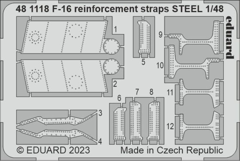 F-16 reinforcement straps STEEL 1/48 KINETIC