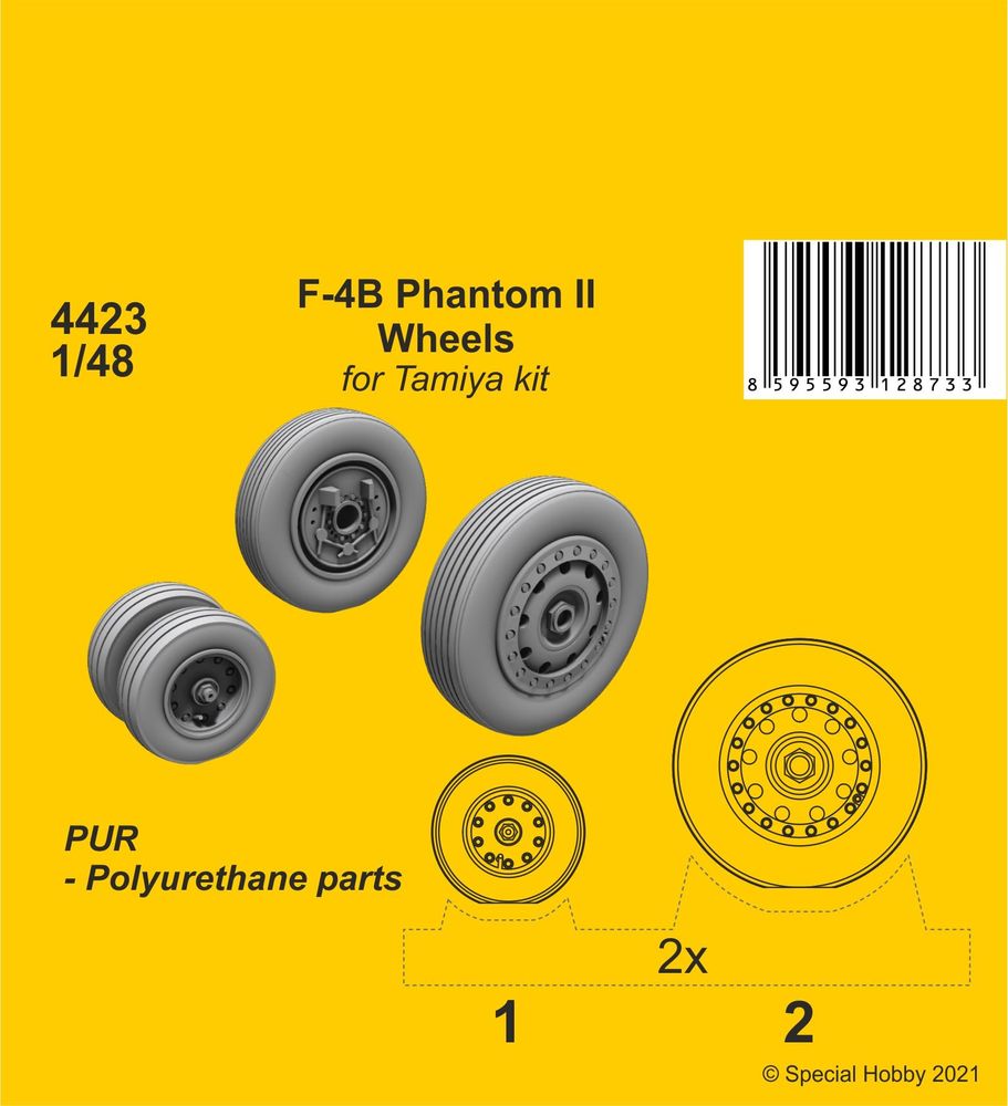 F-4B Phantom Wheels (from Tamiya kit)