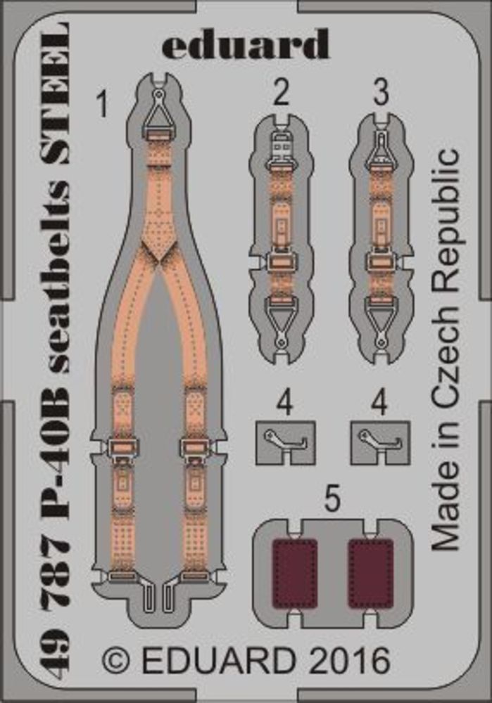 P-40B seatbelts STEEL for Airfix