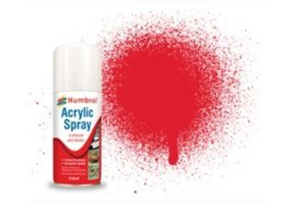 HUMBROL ACRYLIC HOBBY SPRAY 150ML No 19 Red