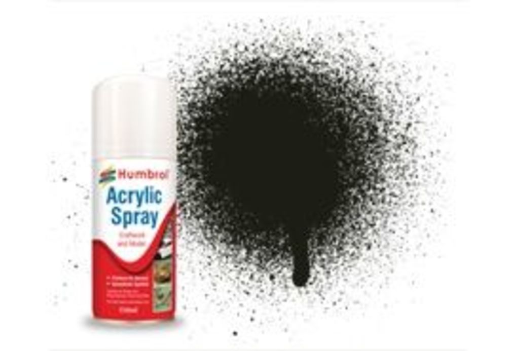 HUMBROL ACRYLIC HOBBY SPRAY 150ML No 163 Dark Green Satin