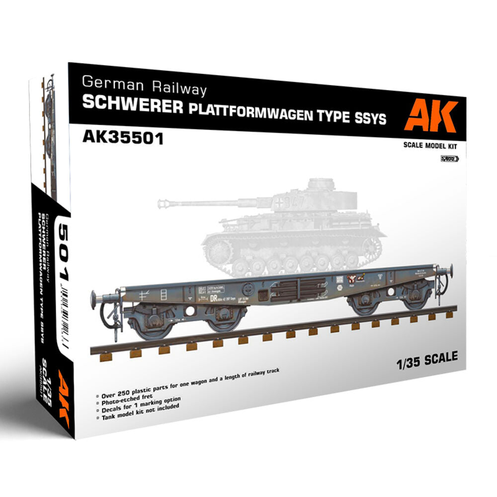 GERMAN RAILWAY SCHWERER PLATTFORMWAGEN TYME SSYS 1/35