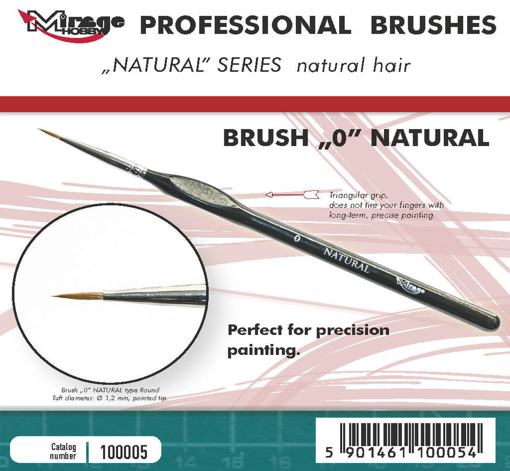 MIRAGE BRUSH NATURAL SIZE 0