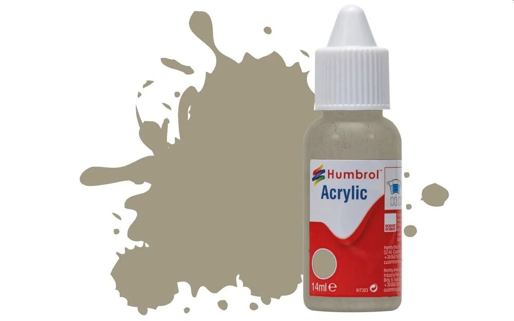 HUMBROL ACRYLIC DROPPER BOTTLE 14ML No.168 Hemp/Camouflage Beige Matt