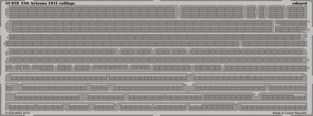 USS Arizona 1941 railings 1/350 for HB