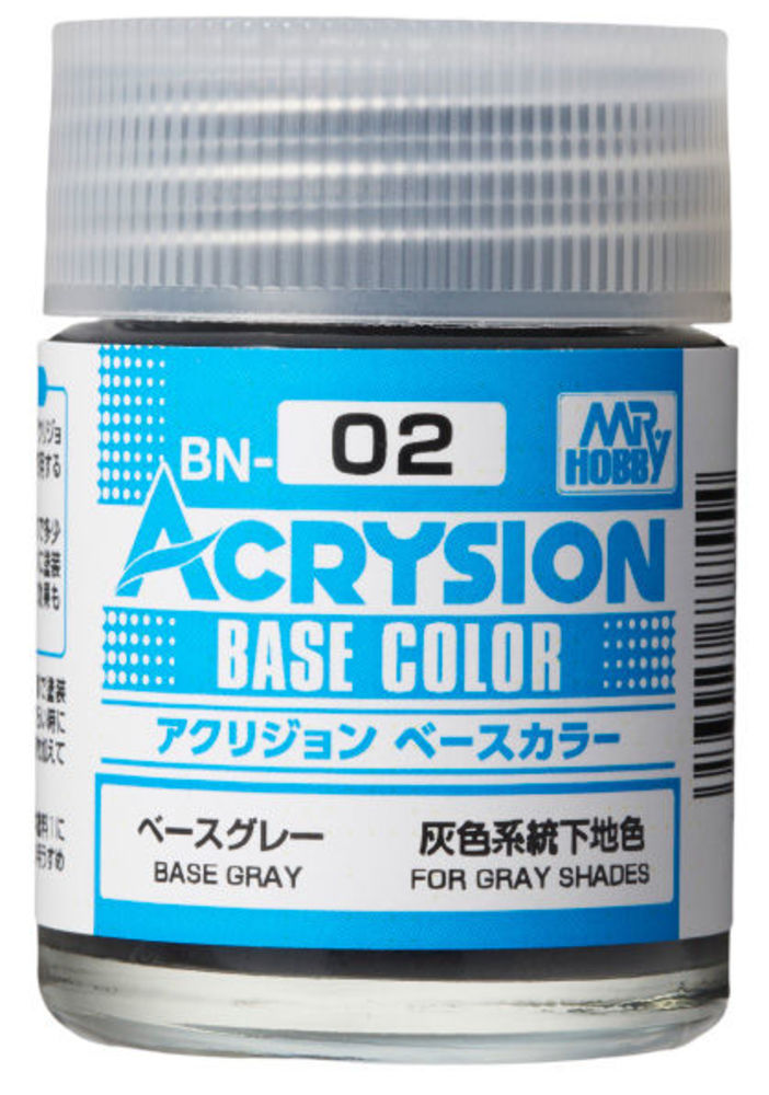 Mr Hobby -Gunze Acrysion Base Color (18 ml) Base Grey