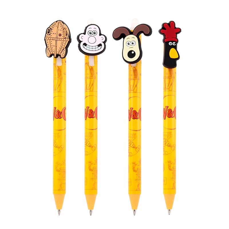 WALLACE & GROMIT - Head Topper Erasable Gel Pen (Display of 36 pcs)