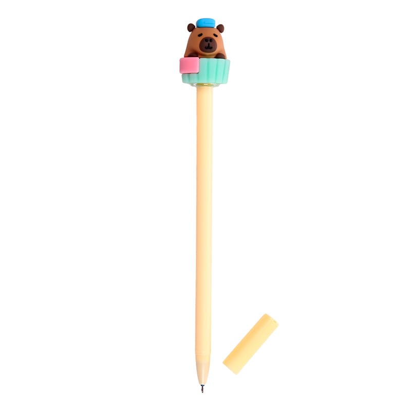 KAWAII - Cabybara  - Head Topper Erasable Gel Pen (Display of 36 pcs)