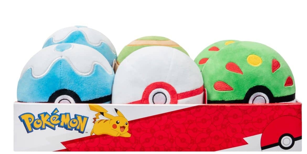 POKEMON - Plush Pokeball 5 Inch - Display 6 Pcs