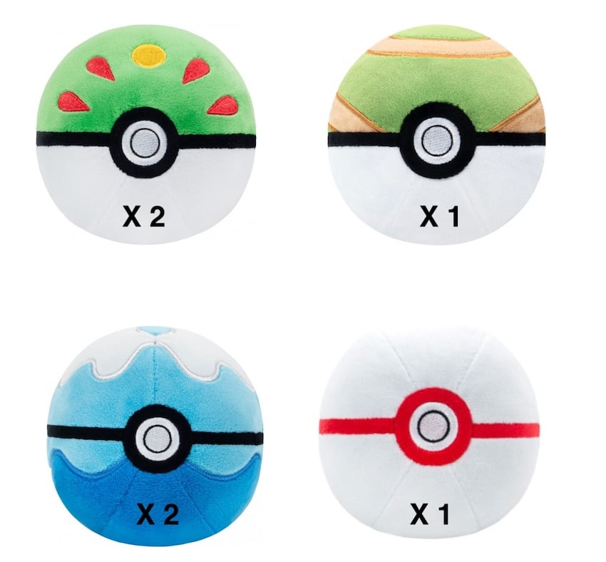POKEMON - Plush Pokeball 5 Inch - Display 6 Pcs
