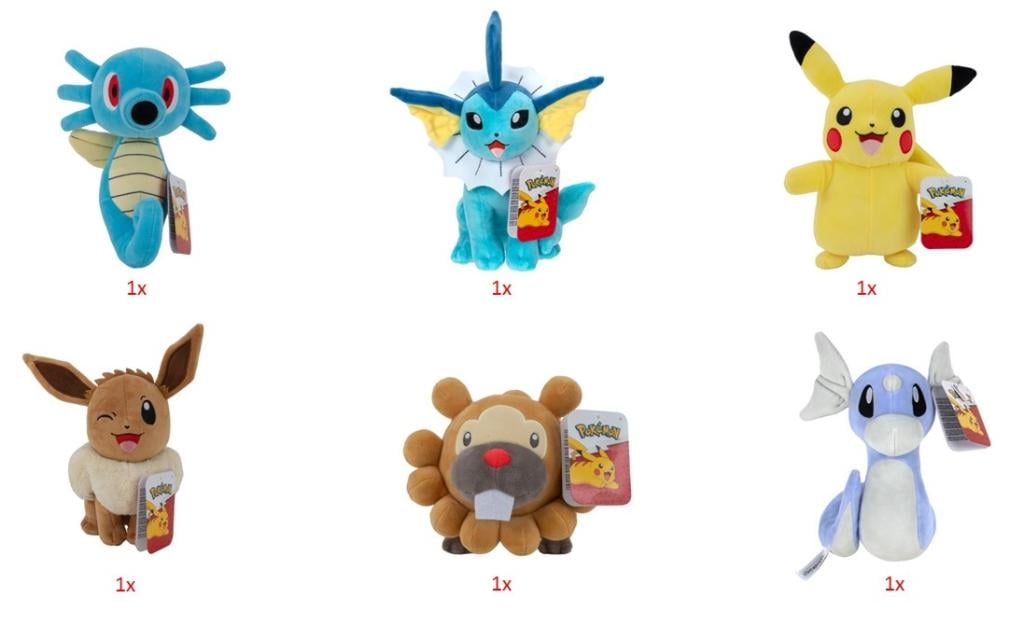 POKEMON - Plush 8 Inch Wave 16 - Display 6 Pcs