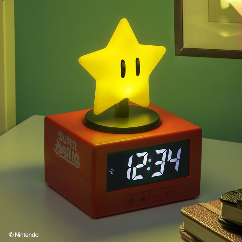 SUPER MARIO - Super Star - Icon Lamp Alarm Clock 4,7inch