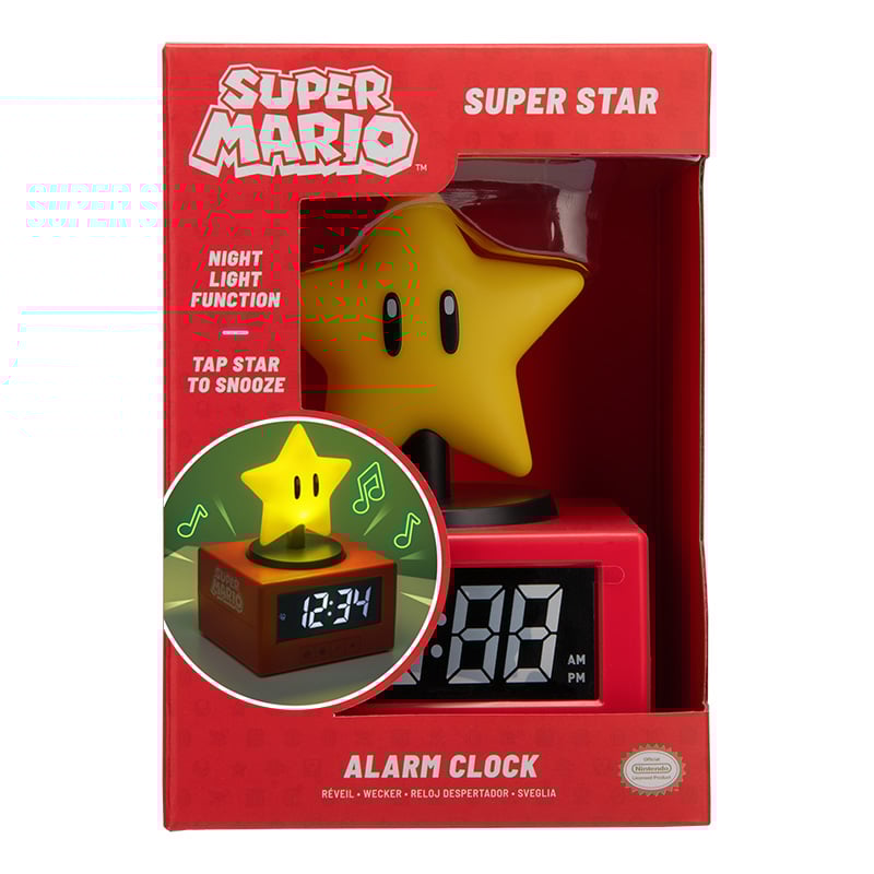 SUPER MARIO - Super Star - Icon Lamp Alarm Clock 4,7inch