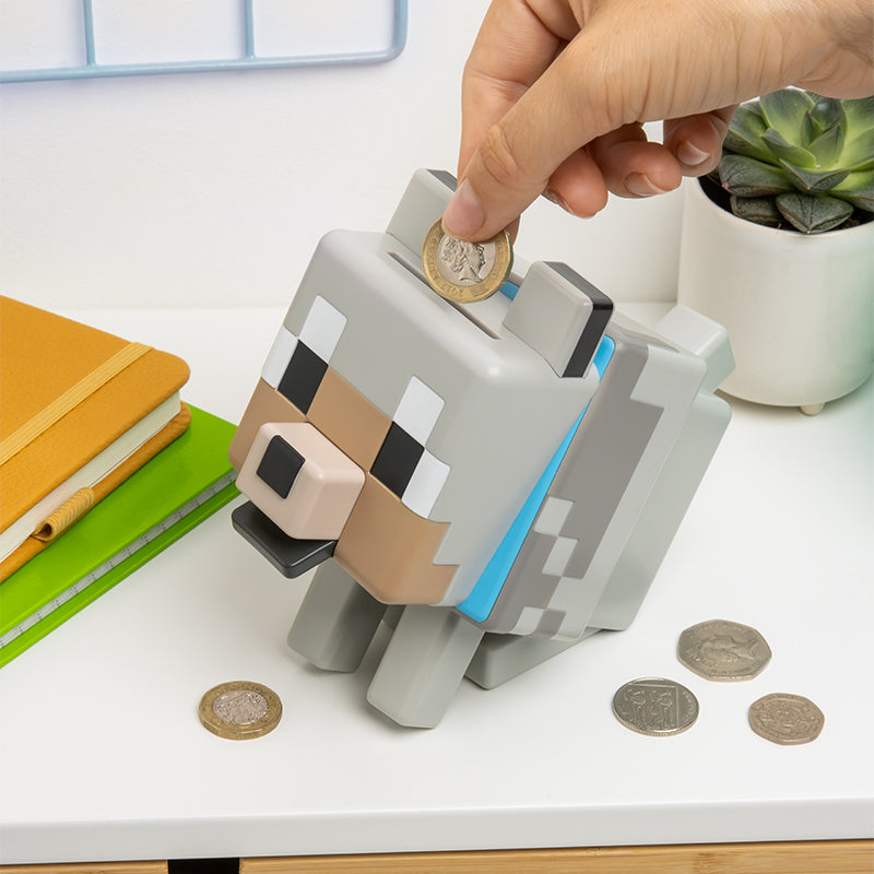 MINECRAFT - Wolf - Shaped Money Box