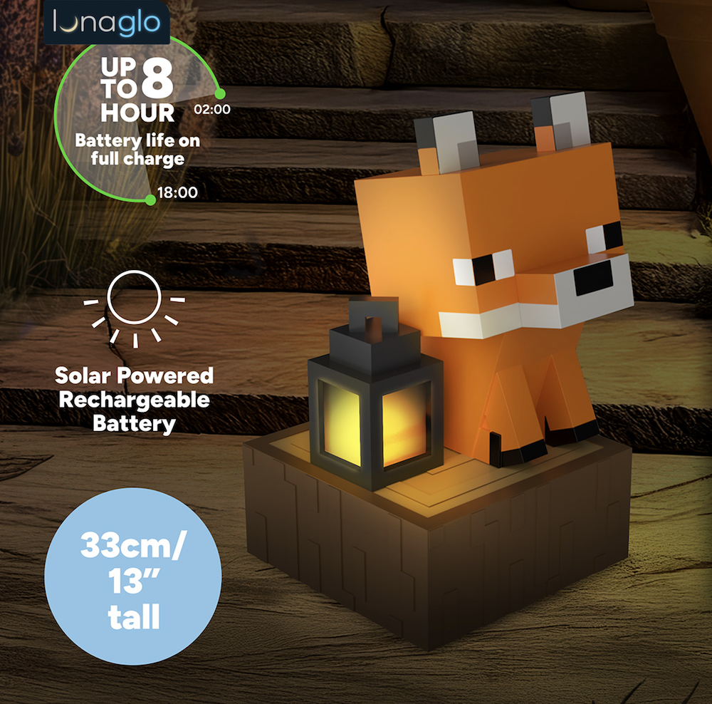 MINECRAFT - Fox - 'LunaGlo' Outdoor Solar Light 33cm