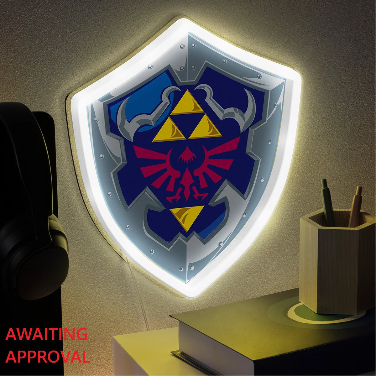 THE LEGEND OF ZELDA - Hylian Shield - Wall Mountable LED Neon Light