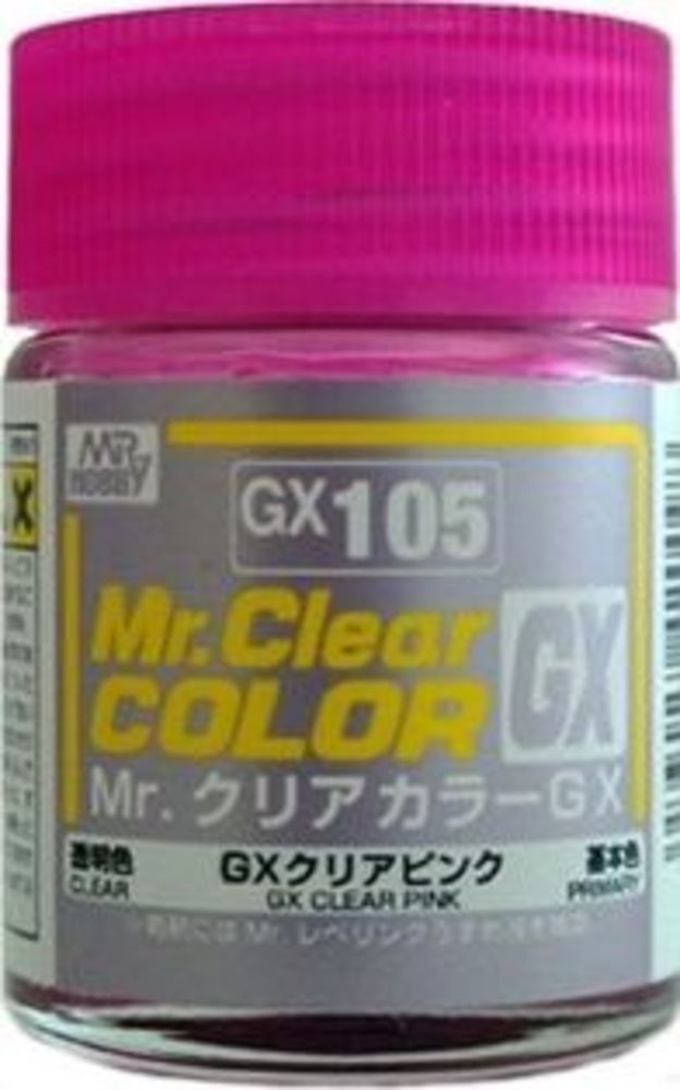 Mr Hobby -Gunze Mr. Clear Color GX (18 ml) Clear Pink