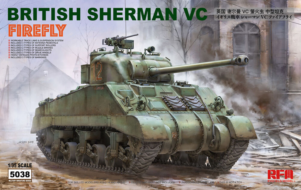 British Sherman vc firefly w/workable track links