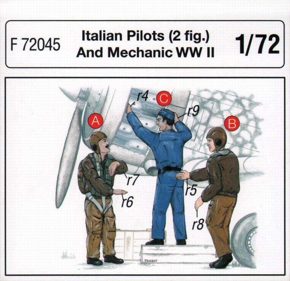 Italienische Piloten und Mechaniker