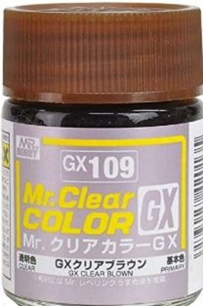 Mr Hobby -Gunze Mr. Clear Color GX (18 ml) Clear Brown