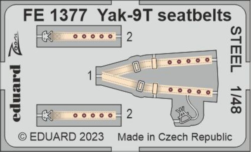 Yak-9T seatbelts STEEL 1/48 ZVEZDA