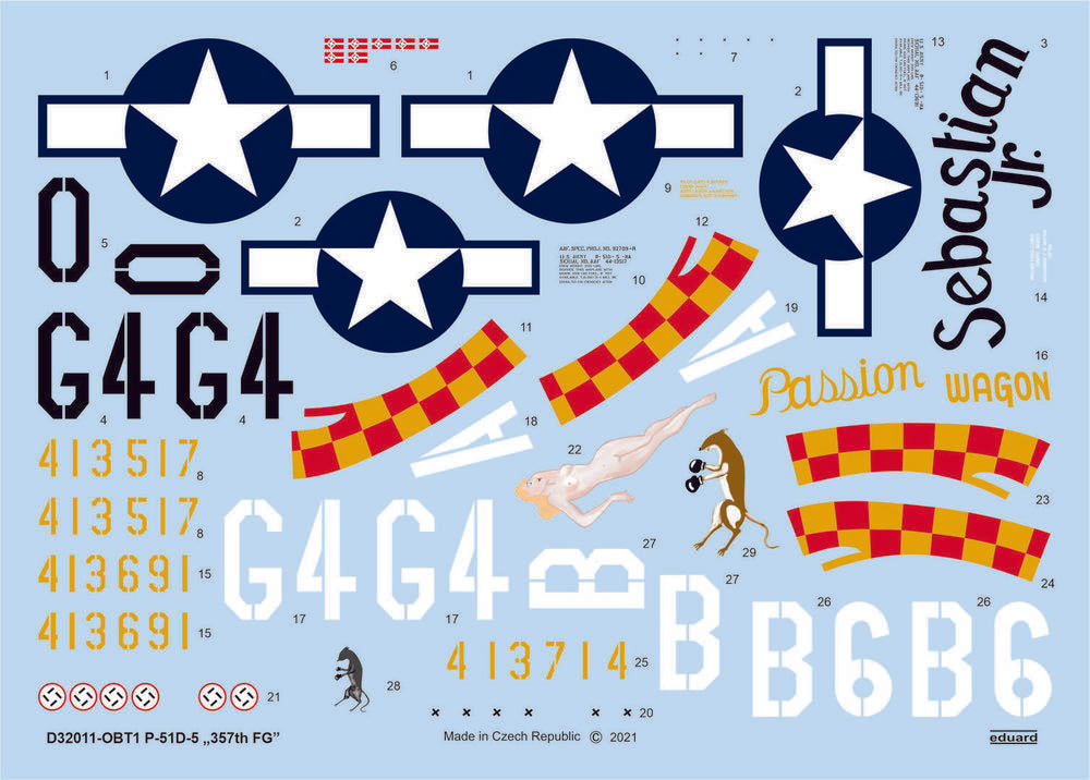 P-51D-5 357th FG 1/32 for TAMIYA/REVELL