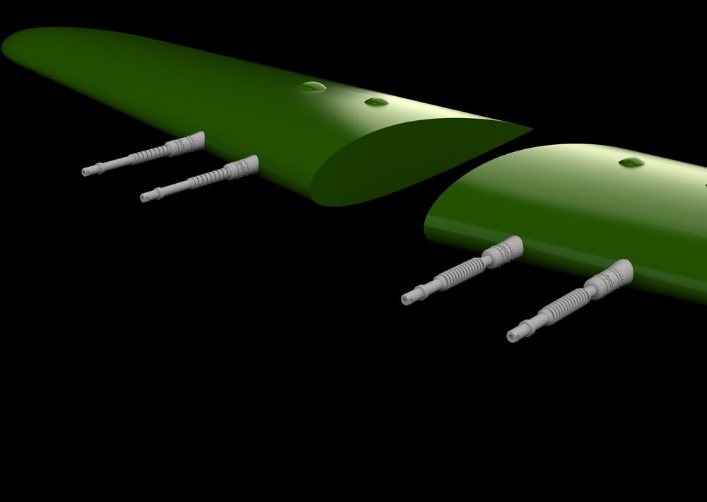 Hurricane Mk.IIc gun barrels PRINT 1/48 ARMA HOBBY