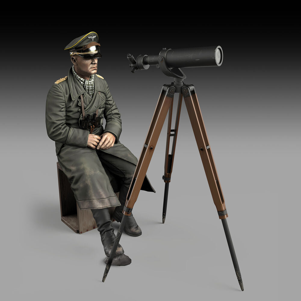 Erwin Rommel with tripod telescope (75mm)