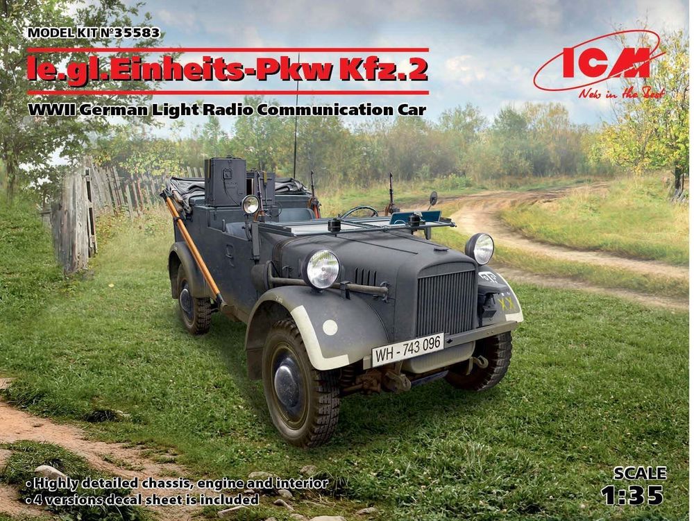 le.gl.Einheitz-Pkw KFZ.2,WWII GermanLigh Radio Communication Car