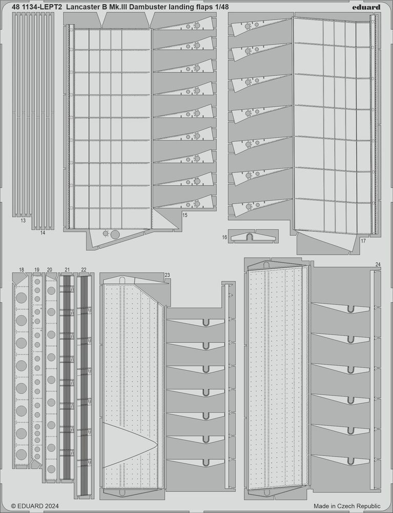 Lancaster B Mk.III Dambuster landing flaps 1/48 HKM