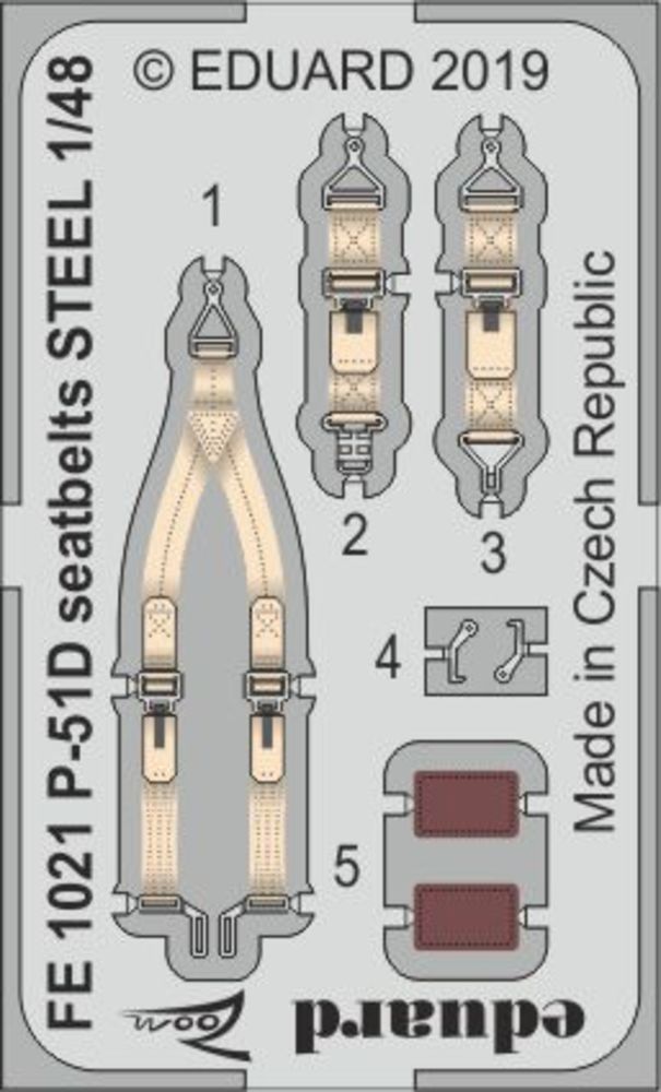 P-51D seatbelts STEEL for Eduard