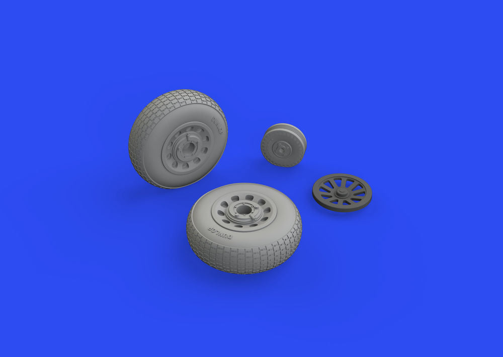 P-51D wheels block tread 2 1/48 for EDUARD