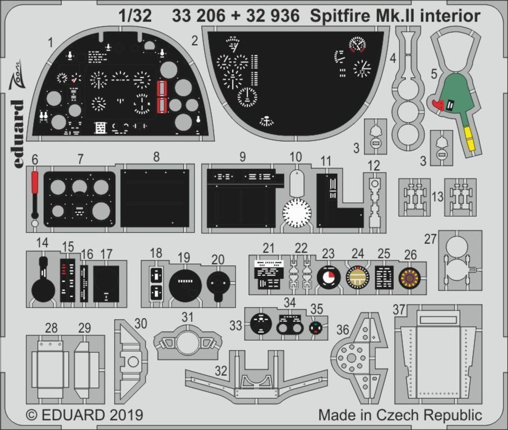 Spitfire Mk.II interior for Revell