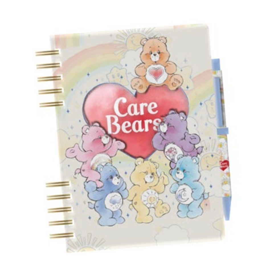 CARE BEAR - Heart - Pack Notebook + Pen + Stickers
