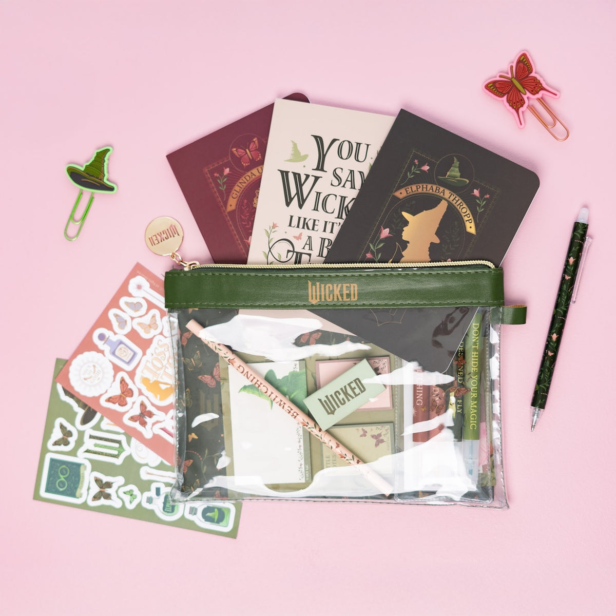 WICKED - Part 2 - Stationery Set with 3 A6 Notebooks - 10 pc.