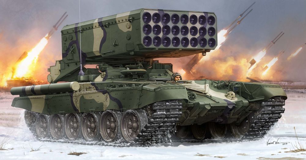 Russian TOS-1 24-Barrel Multipe Rocket L