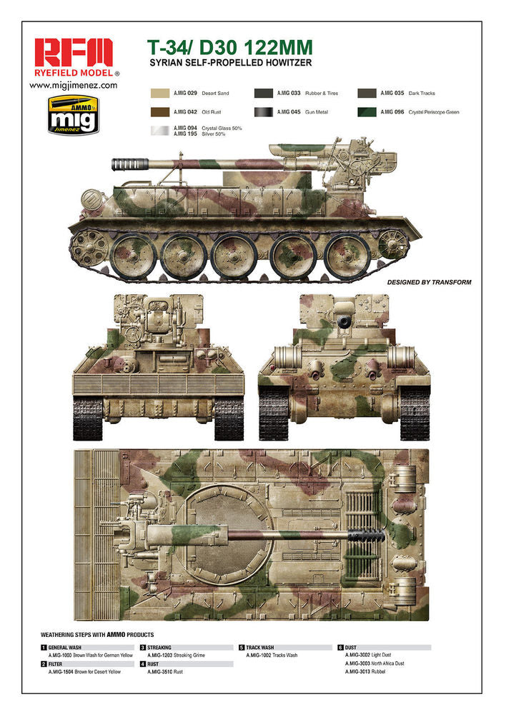 T-34/D-30 122MM SYRIAN SELF-PROPELLED HOWITZER