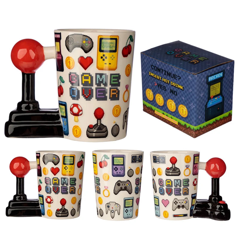 GAME OVER - Joystick & Pixels - Mug with 3D Handle13,5oz