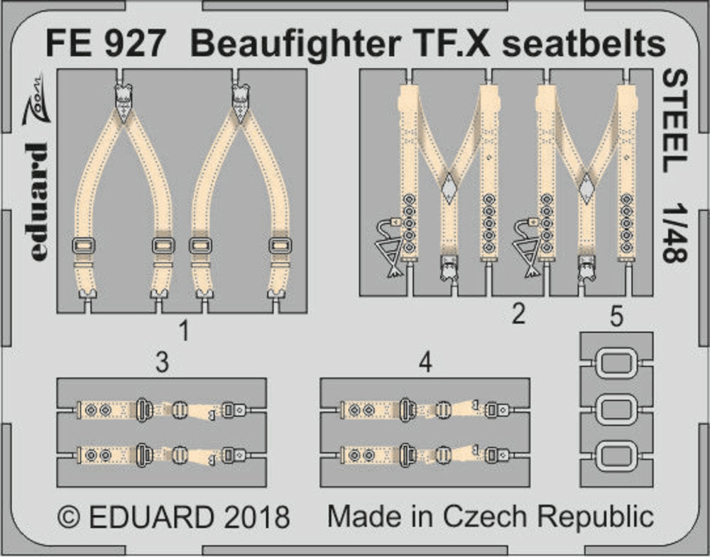 Beaufighter TF.X seatbelts STEEL f.Revell